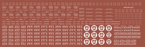 HO PRR Circle Keystone Covered Hopper Decals