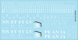 HO PRR G32 & G32A Gondola Decals Shadow Keystone Sheme (1954-1961)
