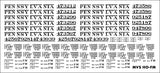 HO PRR FM Flatcar Decals