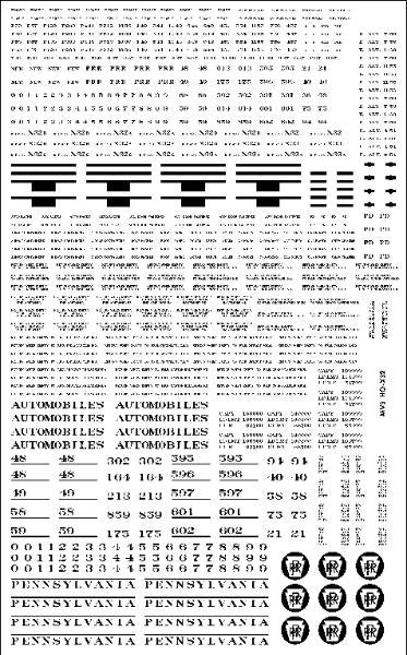 HO PRR X32 & X33 Boxcar Decals