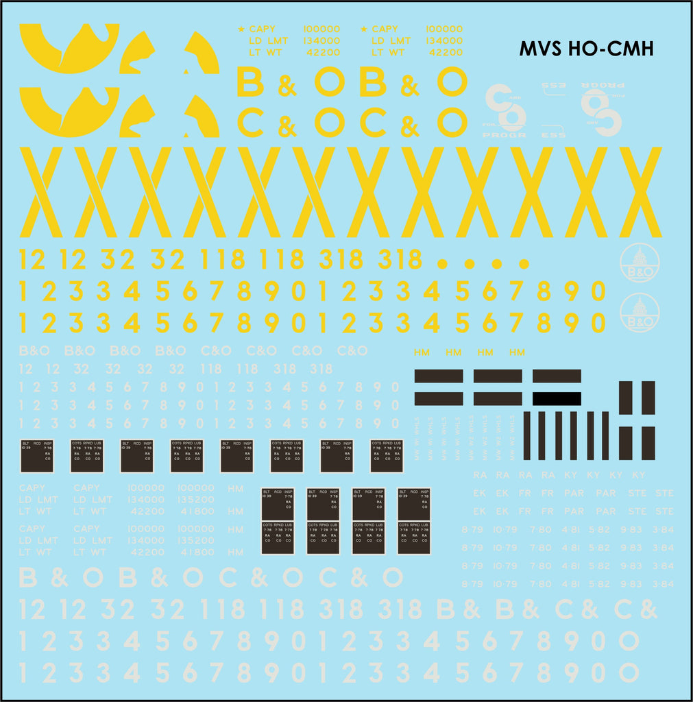 HO Chessie System Moonshine Hopper Decals