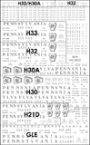 HO PRR Shadow Keystone Covered Hopper Decals